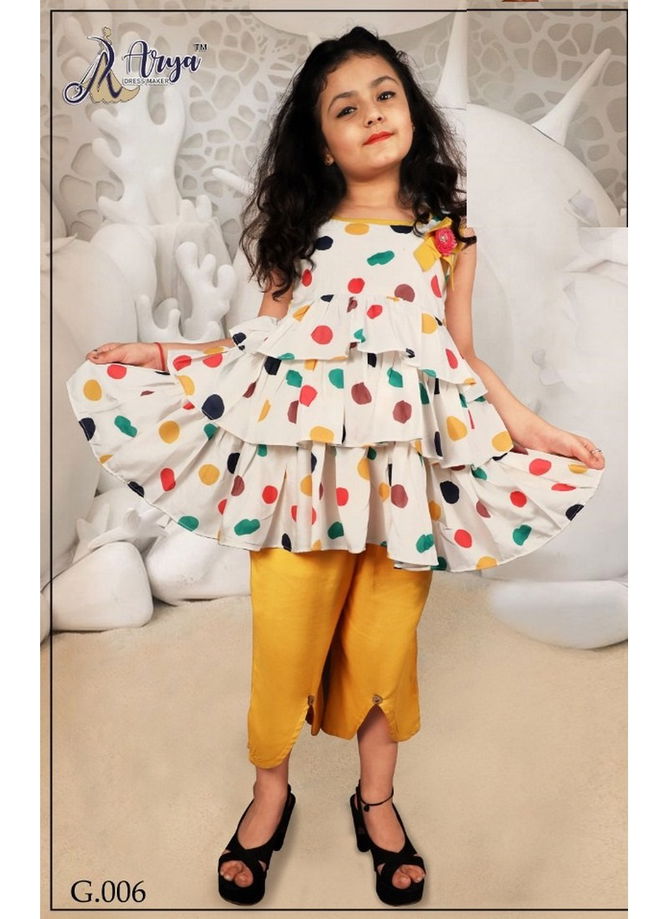 Arya Guddee Latest Mix Rayon Top with Plazzo Printed Kids Wear Collection 